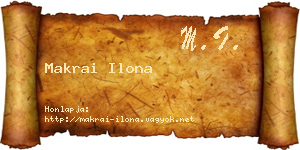 Makrai Ilona névjegykártya